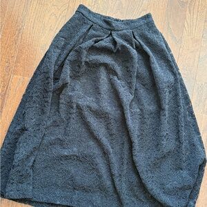 Boden Black Textured A-Line Skirt